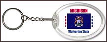 Michigan State Quarter Keychain